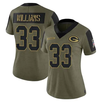 Women's Evan Williams Olive Limited 2021 Salute To Service Football Jersey