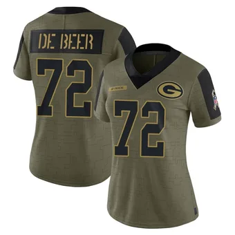 Women's Gerhard de Beer Olive Limited 2021 Salute To Service Football Jersey