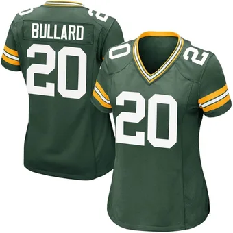 Women's Javon Bullard Green Game Team Color Football Jersey