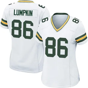 Women's Johnny Lumpkin White Game Football Jersey