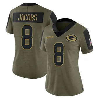 Women's Josh Jacobs Olive Limited 2021 Salute To Service Football Jersey