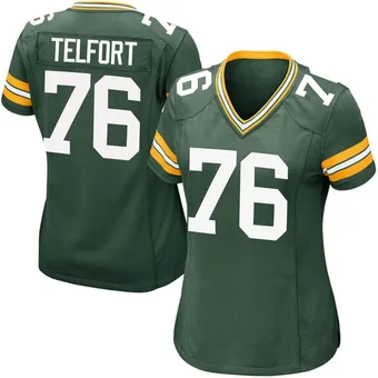 Women's Kadeem Telfort Green Game Team Color Football Jersey