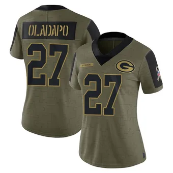 Women's Kitan Oladapo Olive Limited 2021 Salute To Service Football Jersey