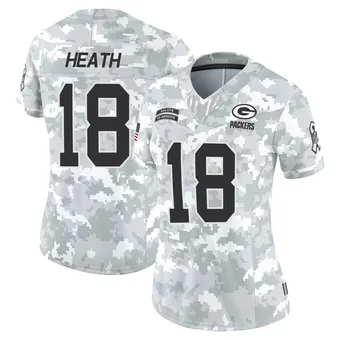 Women's Malik Heath Arctic Camo Limited 2024 Salute to Service Football Jersey