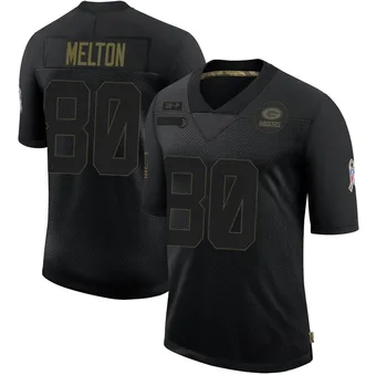 Youth Bo Melton Black Limited 2020 Salute To Service Football Jersey