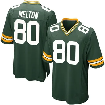 Youth Bo Melton Green Game Team Color Football Jersey