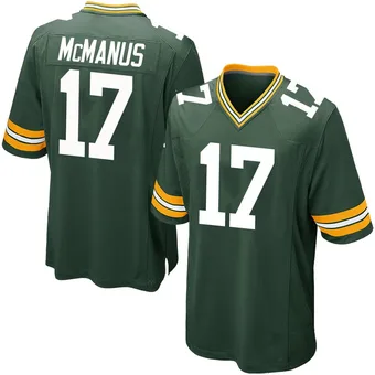 Youth Brandon McManus Green Game Team Color Football Jersey