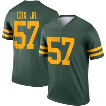 Youth Brenton Cox Jr. Green Legend Alternate Football Jersey