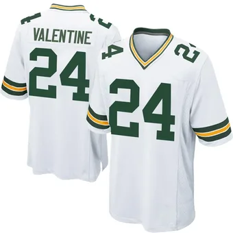 Youth Carrington Valentine White Game Football Jersey