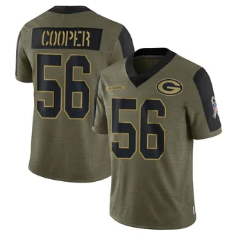 Youth Edgerrin Cooper Olive Limited 2021 Salute To Service Football Jersey