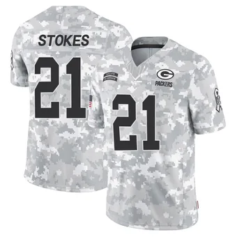 Youth Eric Stokes Arctic Camo Limited 2024 Salute to Service Football Jersey