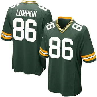 Youth Johnny Lumpkin Green Game Team Color Football Jersey