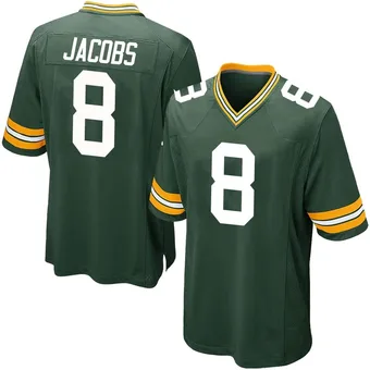 Youth Josh Jacobs Green Game Team Color Football Jersey