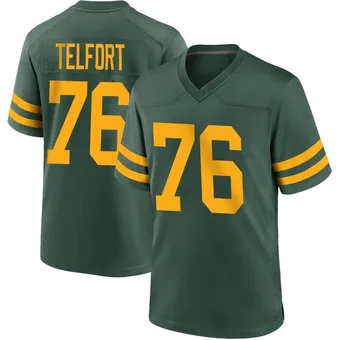 Youth Kadeem Telfort Green Game Alternate Football Jersey