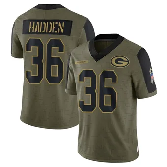 Youth Kamal Hadden Olive Limited 2021 Salute To Service Football Jersey