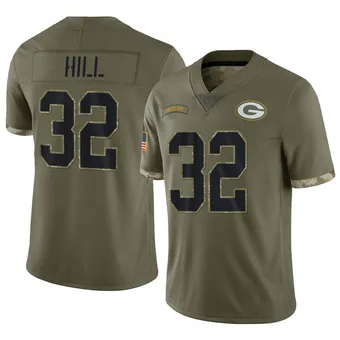 Youth Kylin Hill Olive Limited 2022 Salute To Service Football Jersey