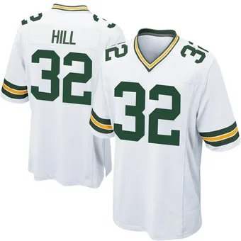 Youth Kylin Hill White Game Football Jersey