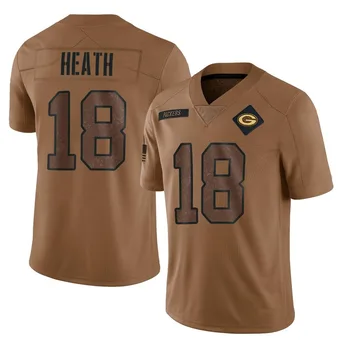 Youth Malik Heath Brown Limited 2023 Salute To Service Football Jersey