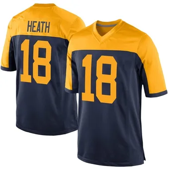 Youth Malik Heath Navy Game Alternate Football Jersey