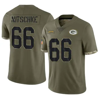 Youth Ray Nitschke Olive Limited 2022 Salute To Service Football Jersey