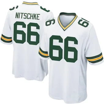 Youth Ray Nitschke White Game Football Jersey